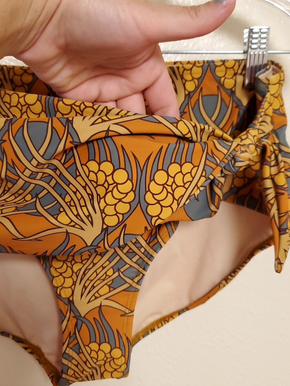ALBION Golden Hour Olivia Mustard Yellow Two Piece Swimsuit Bikini Top & Bottom - Picture 6 of 10